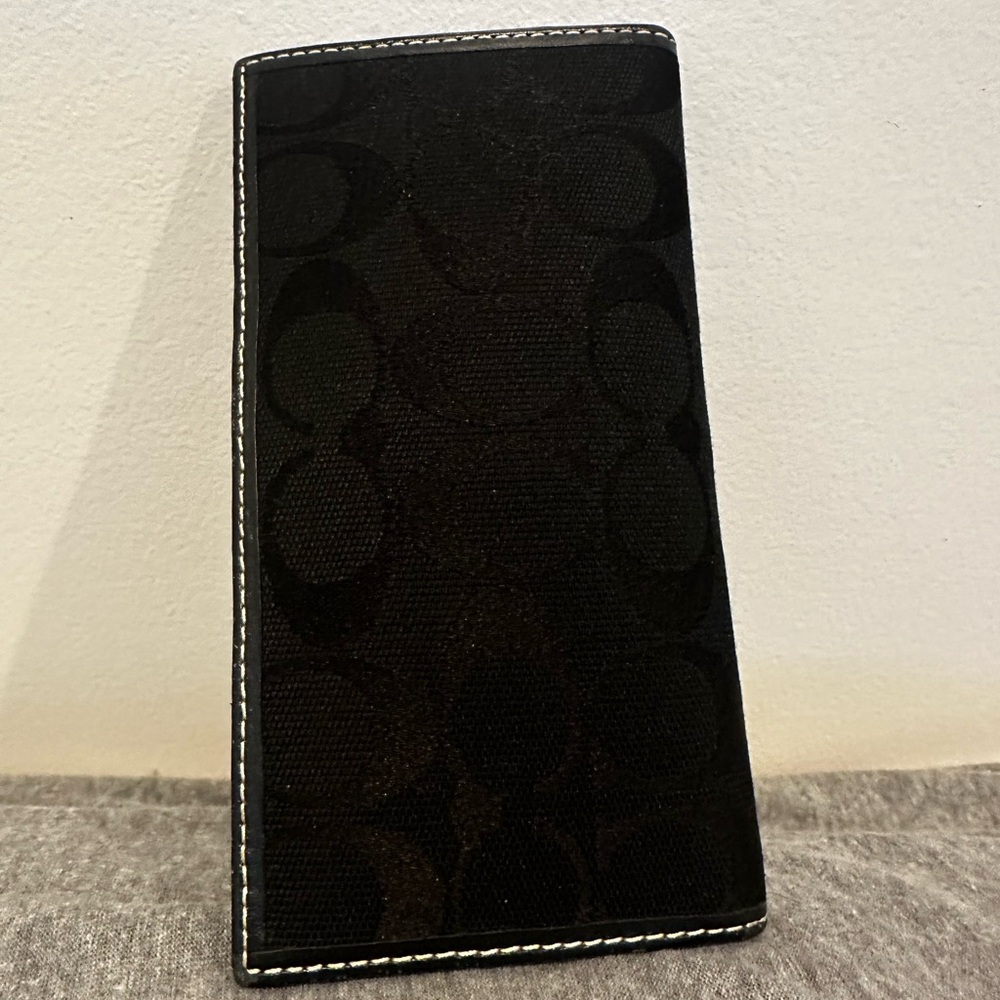 Coach Black Canvas Wallet